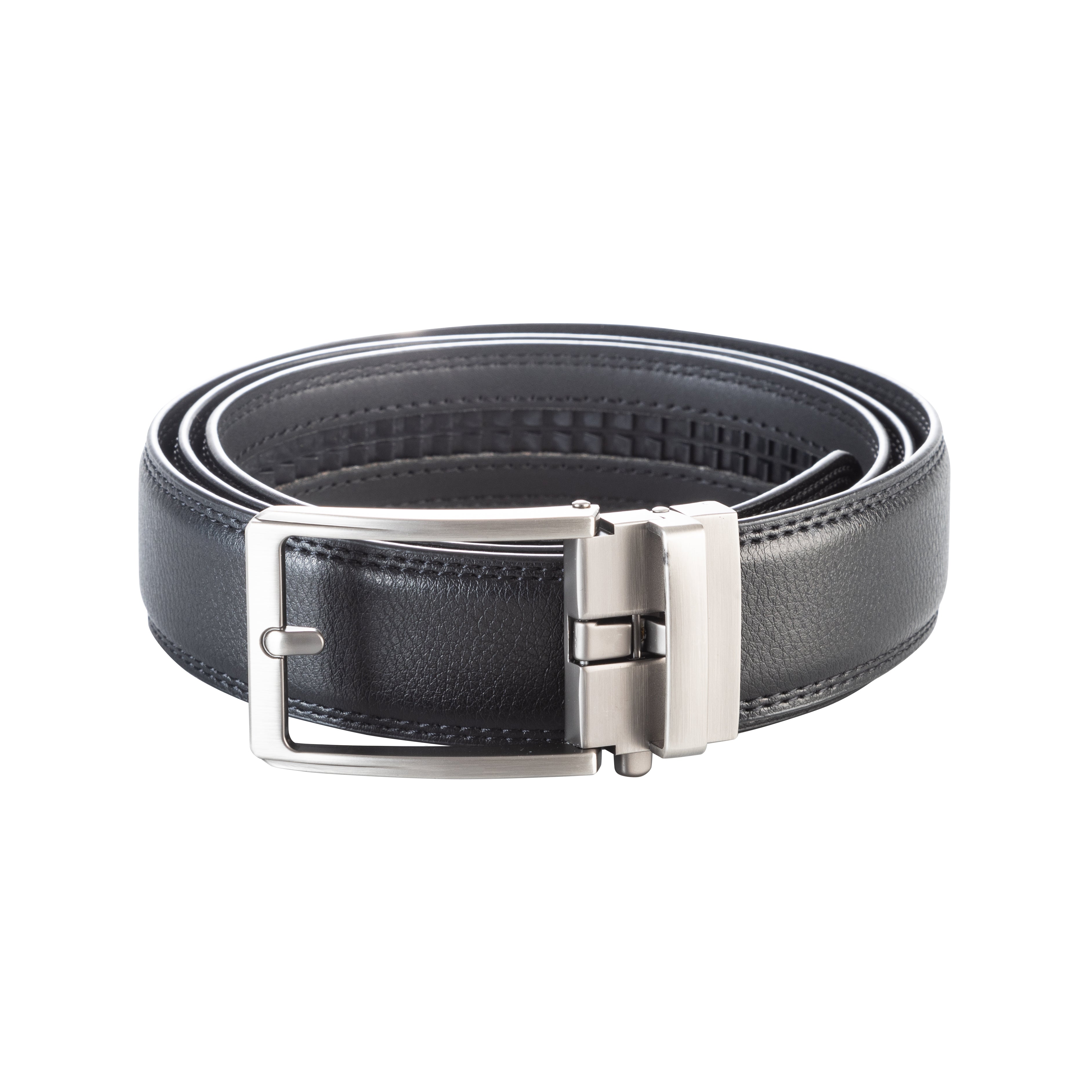 Black No Hole Belt Clean Shaven